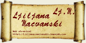 Ljiljana Mačvanski vizit kartica